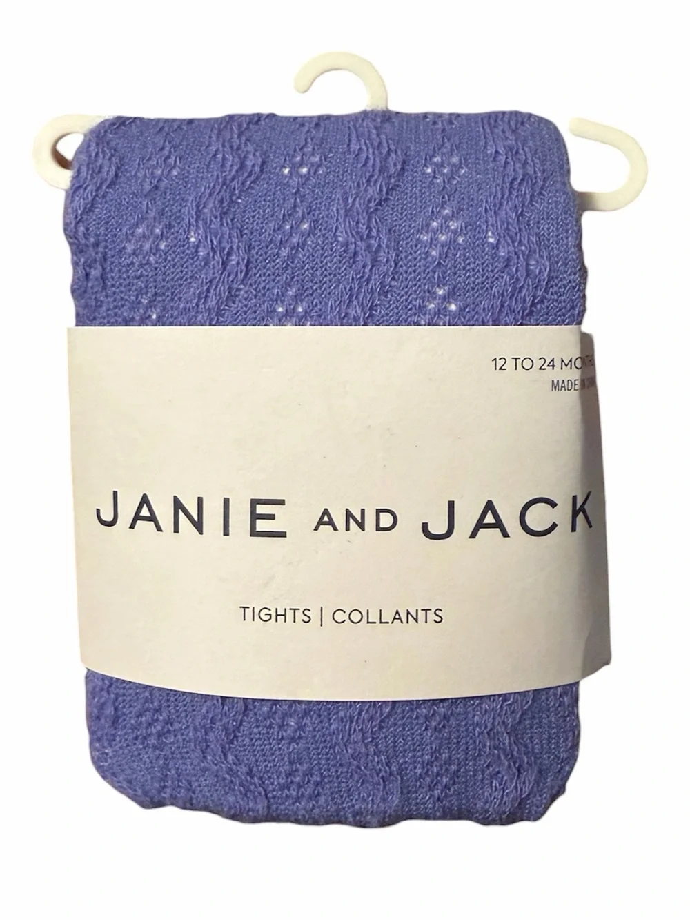 Janie and Jack Periwinkle Knit Toddler Tights
